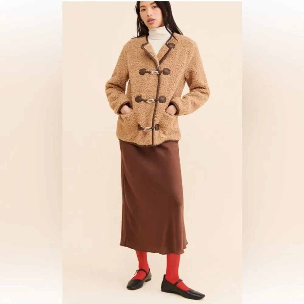 Faux Fur Toggle Coat by Avec Les Filles